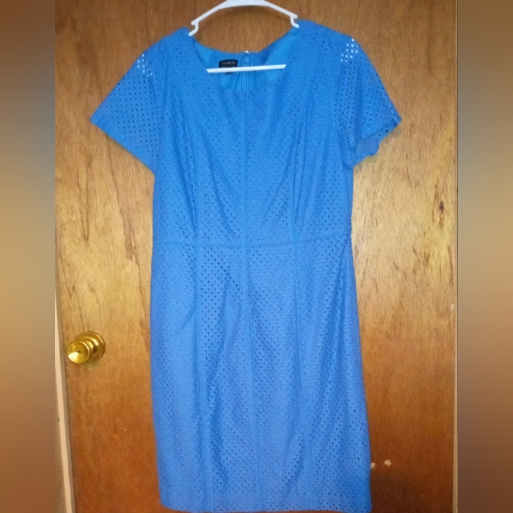Like New Talbot's Size 8 Periwinkle Blue Eyelet Dress